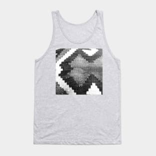 black and white rug pattern, abstract art, antique rug pattern, minimal art, modern art, carpet pattern, For custom orders please DM me. Tank Top